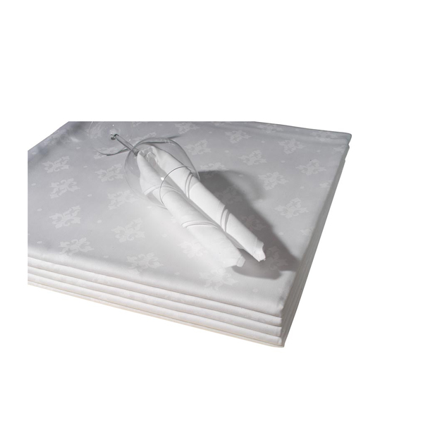 Tovaglia Classic Motivo Giglio Bianco 130 220 Cm
