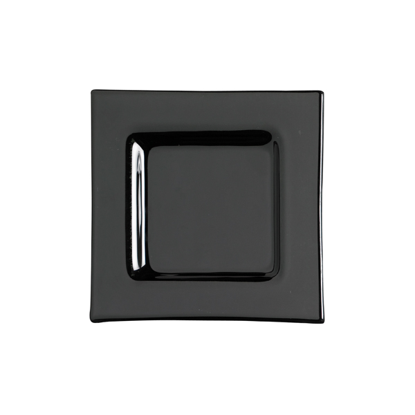 Piatto In Vetro Nubo Nero 14 14 Cm