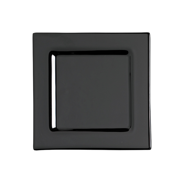 Piatto In Vetro Nubo Nero 20 20 Cm