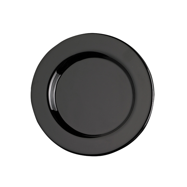 Piatto In Vetro Nubo Nero 20 Cm