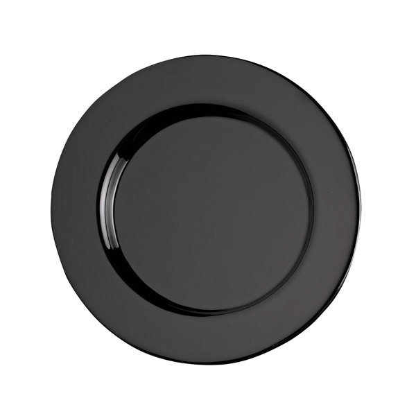 Piatto In Vetro Nubo Nero 26 Cm