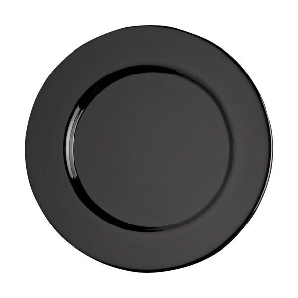 Piatto In Vetro Nubo Nero 32 Cm