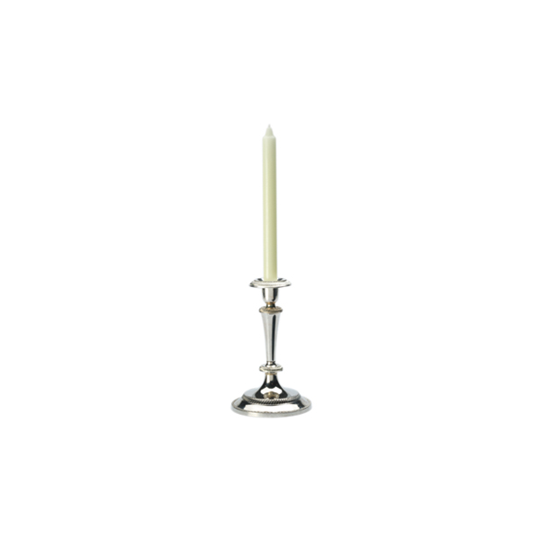 Candeliere A 1 Braccio Color Argento H19 Cm