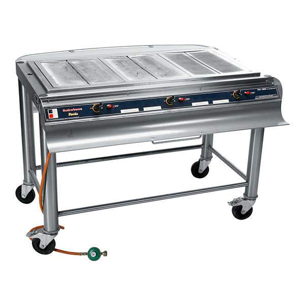 Barbecue A Gas Florida In Acciaio Inox Su Ruote