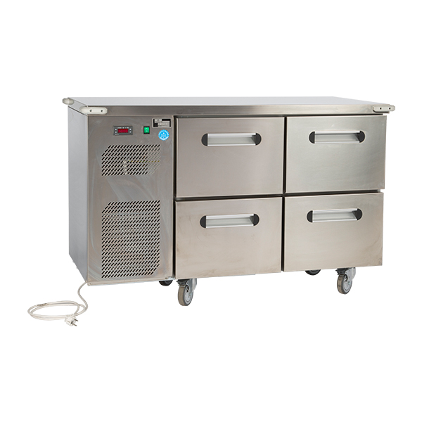 Tavolo Da Lavoro Refrigerato Con 4 Cassetti 230v 450w Mobile