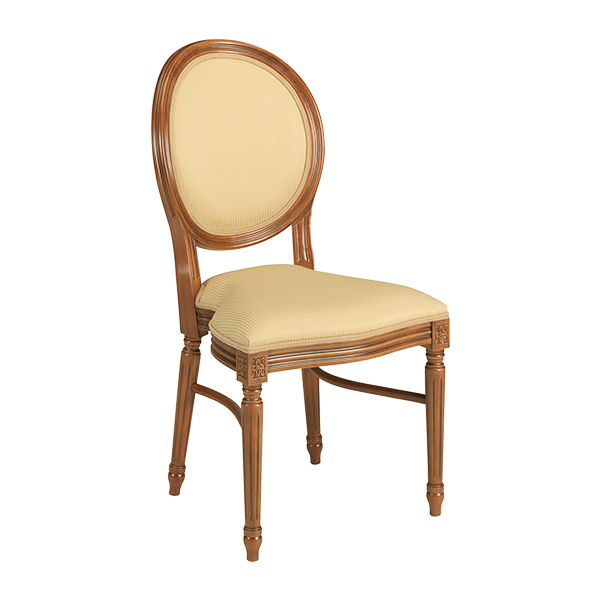 Sedia Barocca Versaille Giallo Sabbia W50 D60 H95 Sh47cm