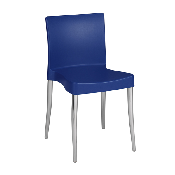 Sedia Düsseldorf Blu W43 D48,5 H78 Sh46 Cm