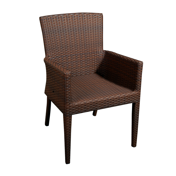 Sedia Aruba In Plastica Con Braccioli W57 D55 H89 Sh45cm
