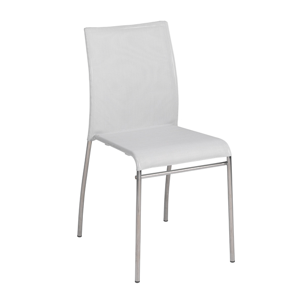 Sedia Verona Grigio Alluminio Tessuto Poliestere