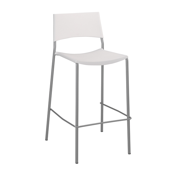 Sgabello Bonello Bianco W50 D54 H102 Sh76cm