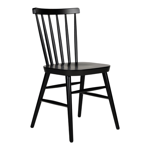 Wooden Chair Solberg Black W42 D50 H84 Cm Sh46 Cm