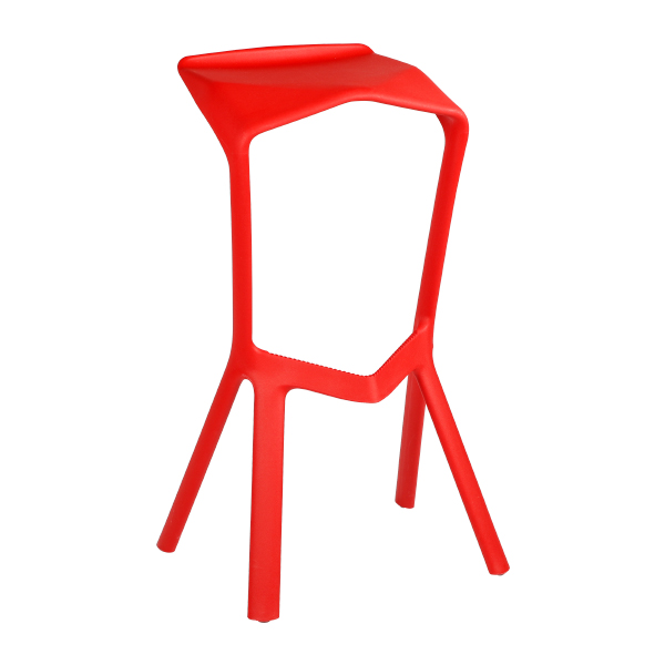 Sgabello Miura Rosso W47 D40 H81 Cm Sh78 Cm