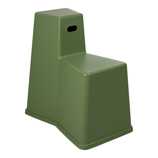 Sgabello Strumento Industria Verde L46 P72,5 Sh48 H75 Cm