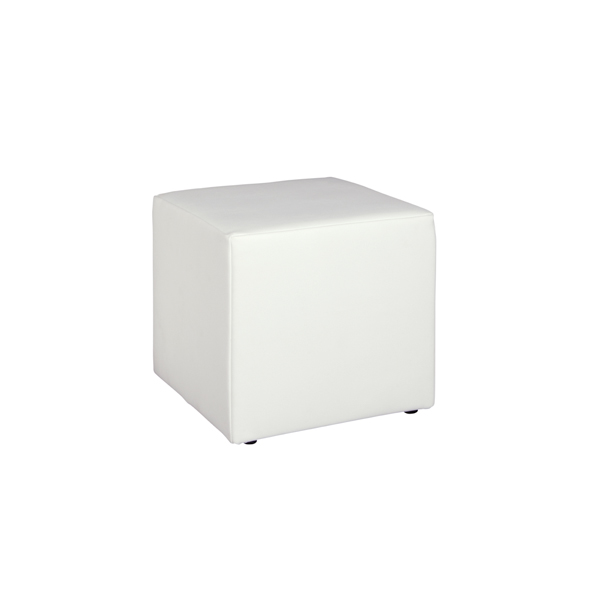Pouf Hollywood Bianco W45 D45 H41 Cm