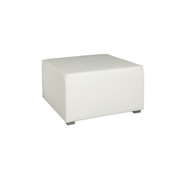 Pouf Hollywood Bianco W70 D70 H41 Cm