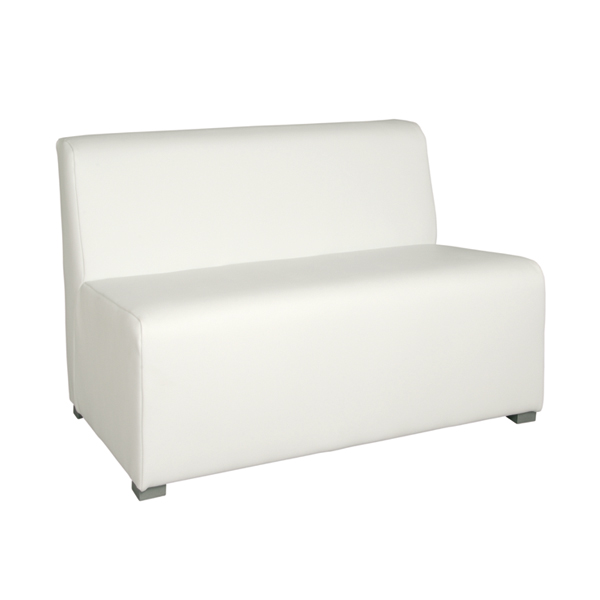 Divanetto 2 Posti Hollywood Bianco W104 D70 H70 Sh41 Cm
