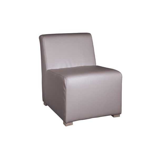 Poltrona Cannes Grigio Platino W52 D70 H70 Sh41 Cm