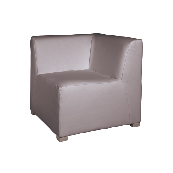 Poltrona Angolare Cannes Grigio Platino L70 D70 H70 Sh41cm