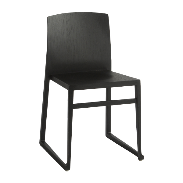 Sedia Tonio Nera W47 D49 H75,5 Sh47 Cm