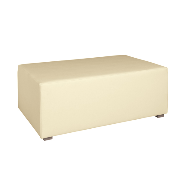 Pouf 2 Posti Locarno Crema L104 D70 H41 Cm