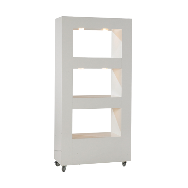 Scaffale Design Bianco B100 Mobile Con 2 Ripiani Intermedi