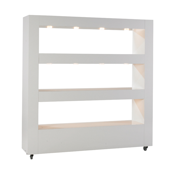 Scaffale Design Bianco B200 Mobile Con 2 Ripiani Intermedi
