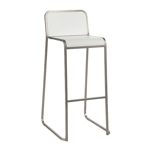 Sgabello Cato Bianco W42 D48 H97 Sh77 Cm
