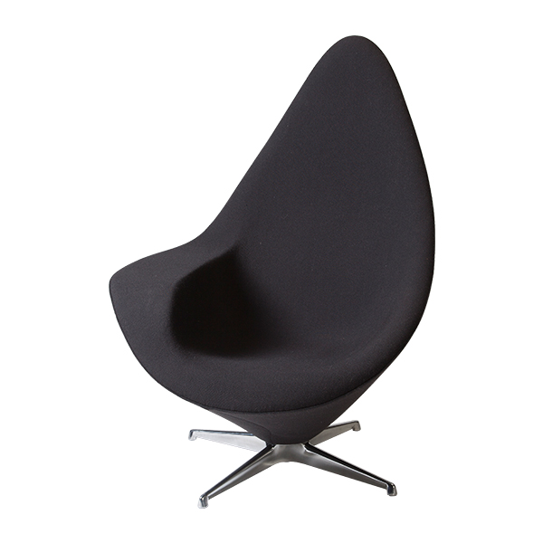 Poltrona Girevole Plateau Antracite W88 D93 H120 Sh36 Cm