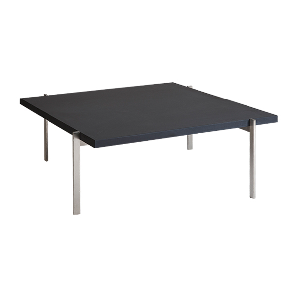 Tavolo Poul Kjærholm Pk61 Con Piano In Ardesia L80 L80 H32cm
