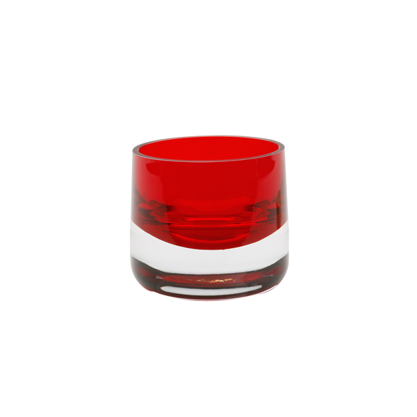 Bicchiere Decorativo Scita Rosso H7,5 Cm