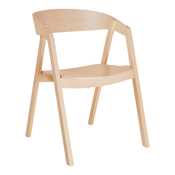 Sedia In Legno Varberg Oak Bianco W55 D60 H80 Sh45 Cm