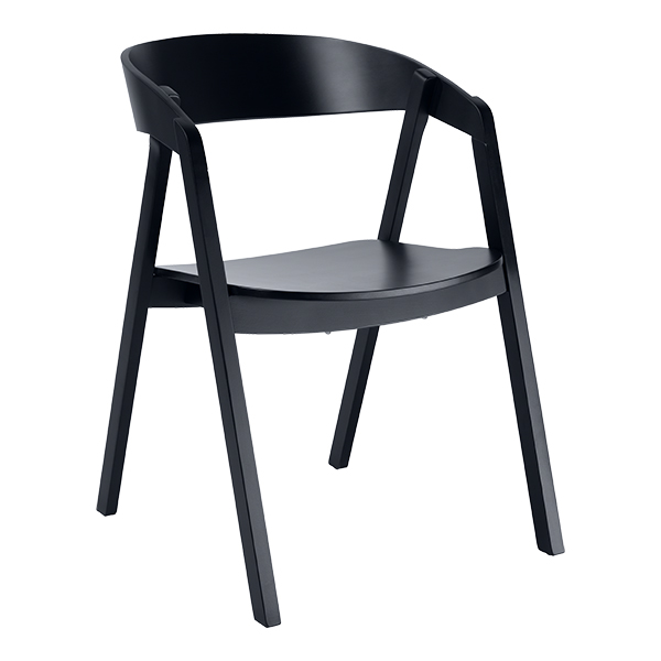 Sedia In Legno Varberg Nero W55 D60 H80 Sh45 Cm