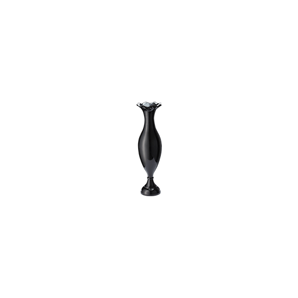 Vaso Rococò Nero Corona 7 H25 Cm