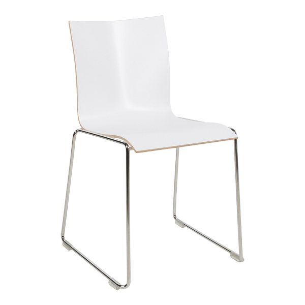 Sedia Chairik Modello 107 Bianca W47 D53 H77 Sh46 Cm