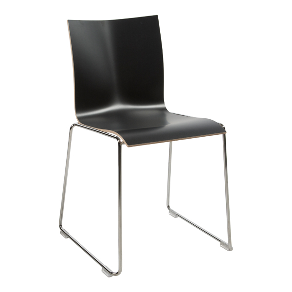 Sedia Chairik Modello 107 Nera W47 D53 H77 Sh46 Cm