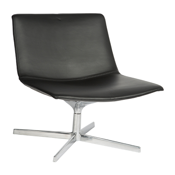 Sedia Lounge Catifa 60 4 Ways Pelle Nera