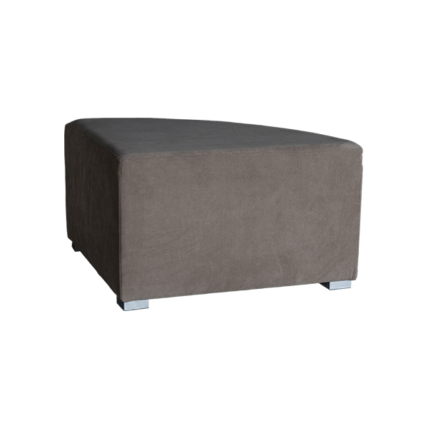 Pouf Montreal Triangolare In Tessuto Taupe