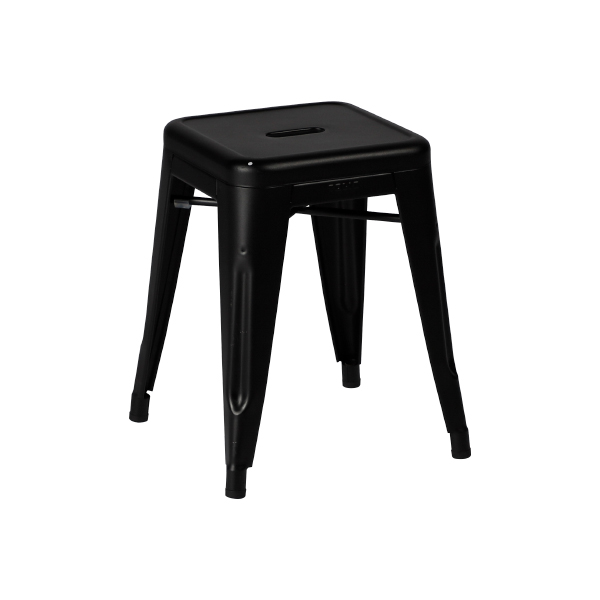 Sgabello Tolix H 45 Nero Per Esterno W31 D31 H45 Cm