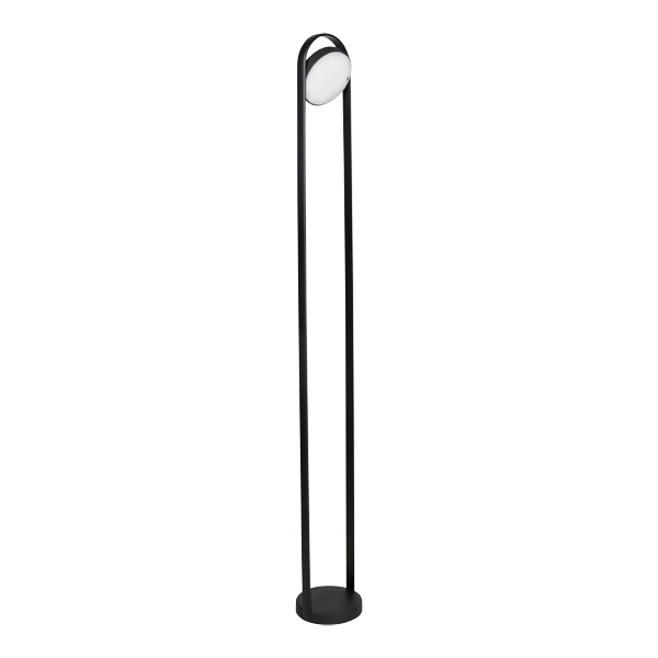 Lampada Da Terra A Batteria Giravolta Nera Touch 15 H130 Cm