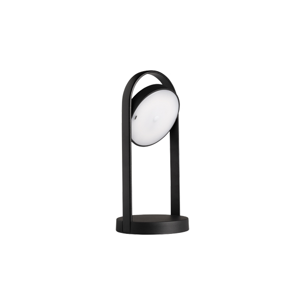 Lampada Da Tavolo Ricaricabile Giravolta Small Black Touch