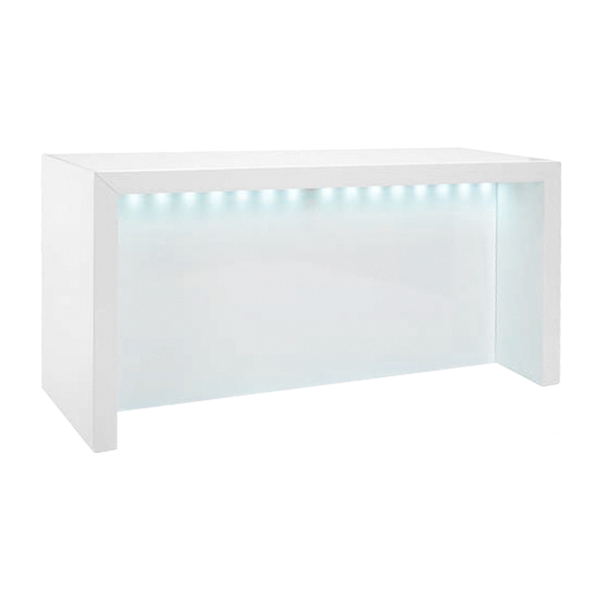 Tavolo A Ponte St. Tropez Bianco Con Led 180 70 H76 Cm