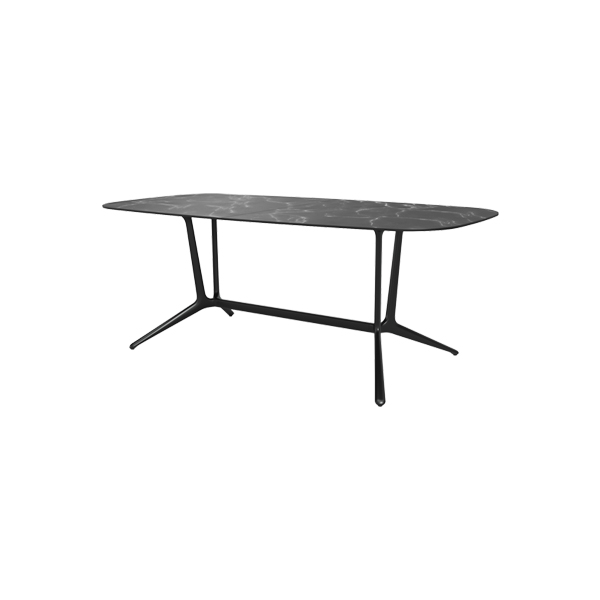 Tavolo Trail In Marmo Nero L200 L100 H76 Cm