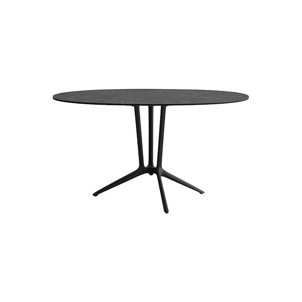 Tavolo Trail In Marmo Nero 130 H76 Cm