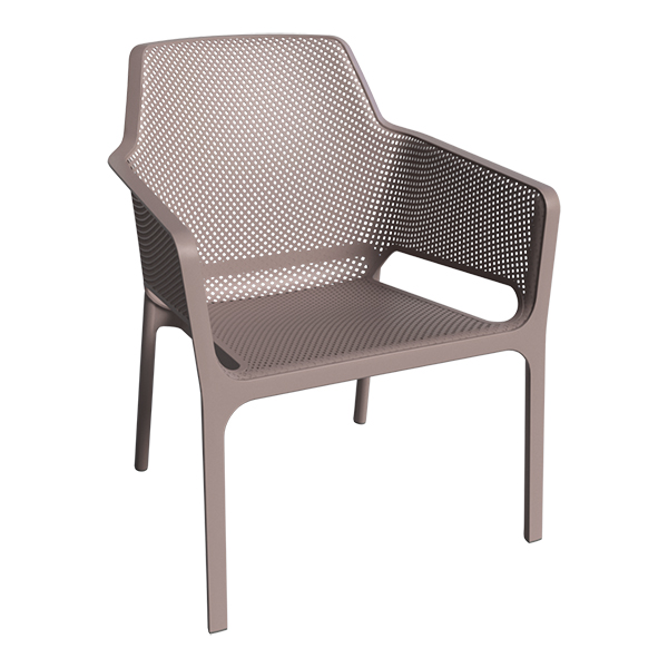 Sedia Net Relax Taupe W67 D71 H87 Sh41,5 Cm