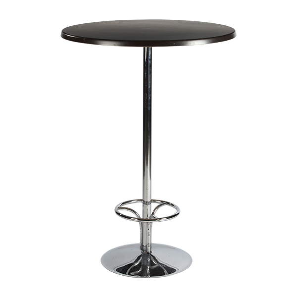 Tavolo Alto Brussel Cromato Noce 80 H110 Cm