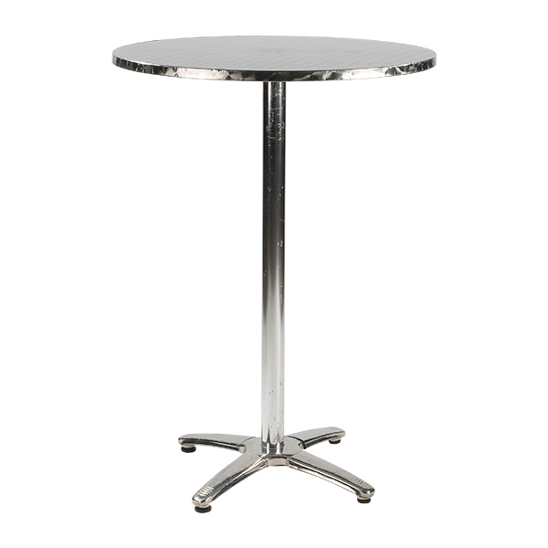 Tavolo Alto Porto Aluminio Inox Aluminio 80 H110 Cm