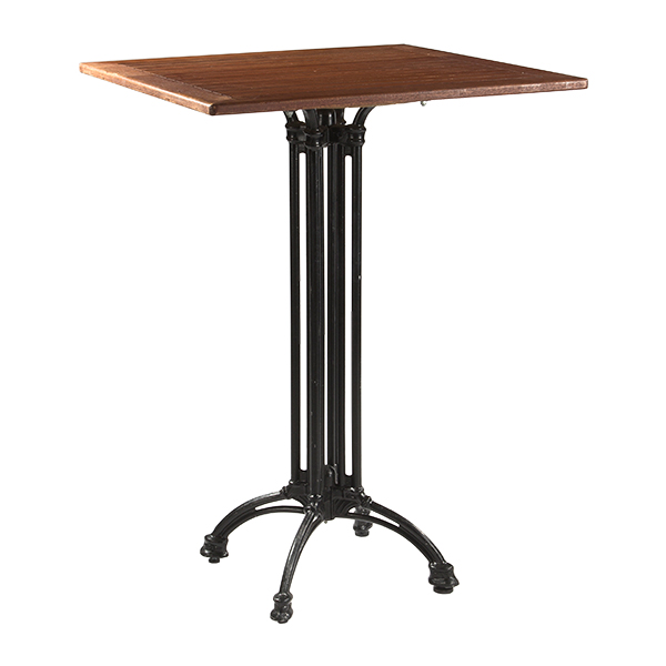 Tavolo Alto Praga Ghisa Teak 80 80 H110 Cm