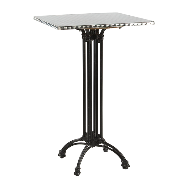 Tavolo Alto Praga Ghisa Inox Alluminio 70 70 H110 Cm