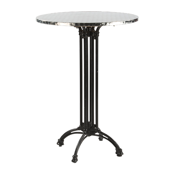 Tavolo Alto Praga Ghisa Inox Alluminio 80 H110 Cm