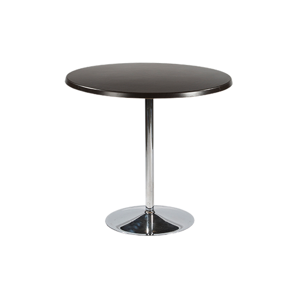 Tavolo Bistrot Noce Cromato 80 H74 Cm